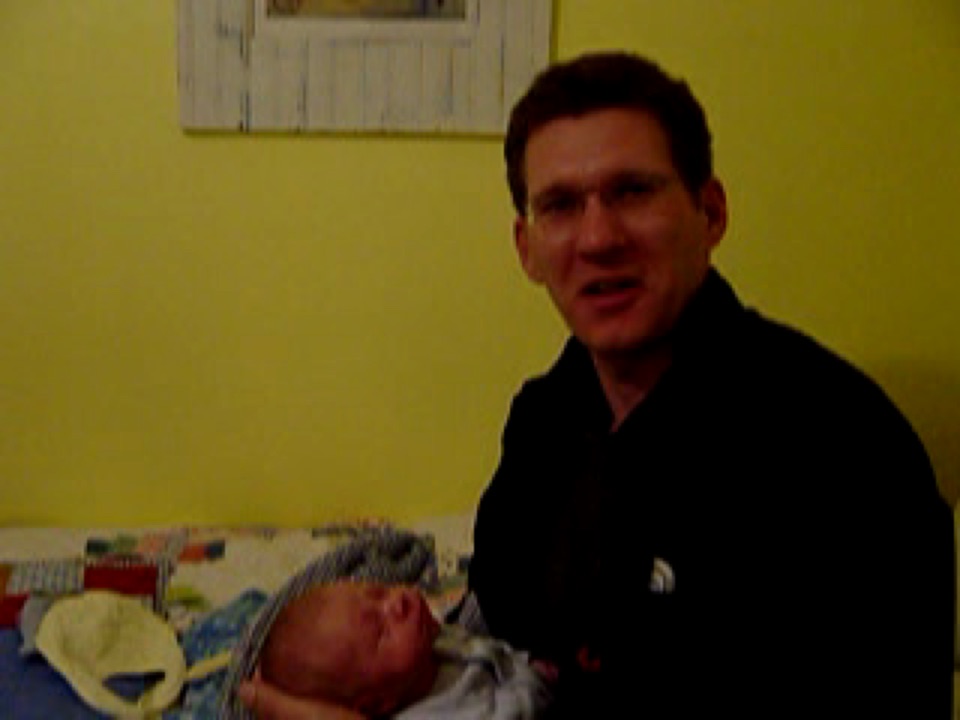 Here Neil and Emily thank little Alex for sleeping through a 2.5 hour movie (Nowhere in Africa) without a murmur. Incredible for a 3 week old, so I made this video and will later embargo it until he's older.